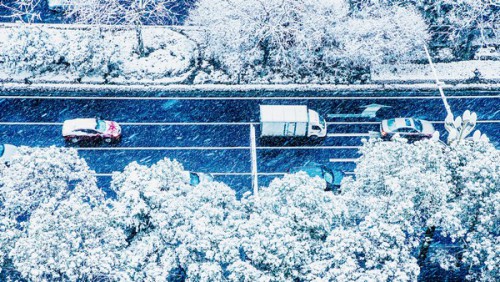 肖忠良 雪落街头的瞬间